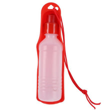 Load image into Gallery viewer, 250/500ml Dog Water Bottle Feeder With Bowl Plastic Portable Water Bottle Pets Outdoor Travel Pet Drinking Water Feeder 40FB18